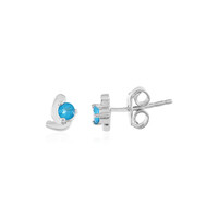 Orecchini in argento con Apatite Blu Neon