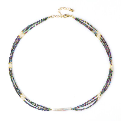 Collana in argento con Perla d'Acqua Dolce Bianca