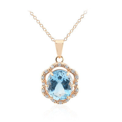 Collana in argento con Topazio Blu Cielo