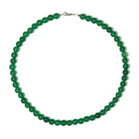 Collana in argento con Onice Verde
