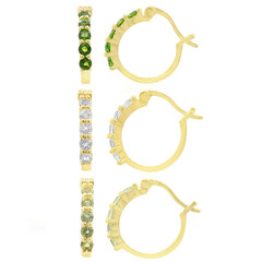 Orecchini in argento con Diopside Russo