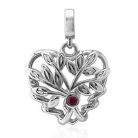 Charm in argento con Rubino