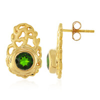 Orecchini in argento con Diopside Russo