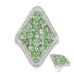 Anello in argento con Tsavorite