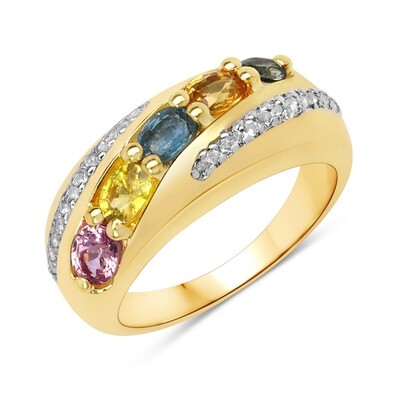 Anello in argento con Zaffiro Verde