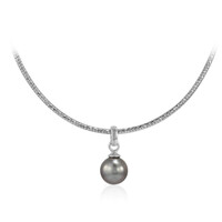Collana in argento con Perla Tahitiana (TPC)