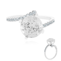 Anello in oro con Topazio Bianco Reale (PHANTASIA)