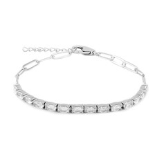 Bracciale in argento con Topazio Bianco
