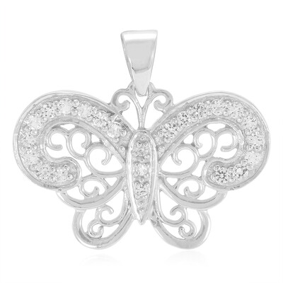 Ciondolo in argento con Topazio Bianco