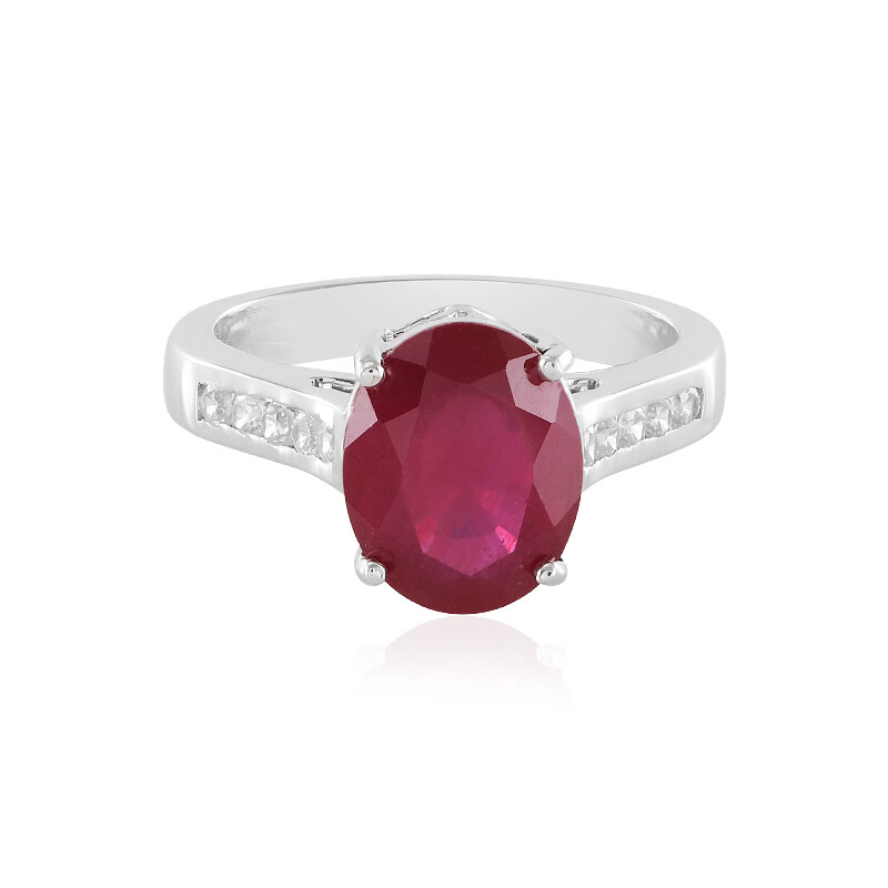 Anello oro bianco 18kt con rubino rosso sangue – CMC PREZIOSI