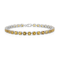 Bracciale in argento con Quarzo Cognac