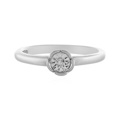 Anello in argento con Diamante I4 (J)