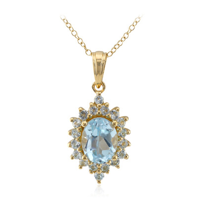 Collana in argento con Topazio Blu Cielo