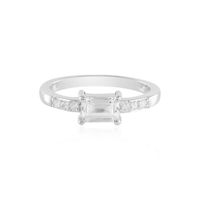 Anello in argento con Topazio Bianco