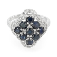 Anello in argento con Zaffiro Blu