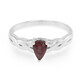 Anello placcato in platino con Rubino Malawi