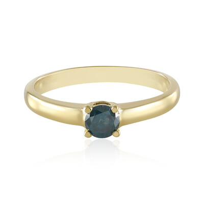 Anello in argento con Diamante Blu I2