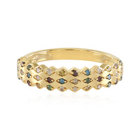 Anello in argento con Diamante Blu I3