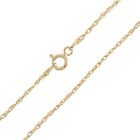 Catenina a corda in argento placcato oro giallo - 45 cm - 1,51 g