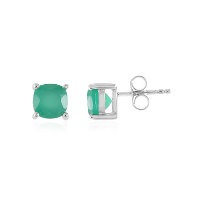 Orecchini in argento con Onice Verde