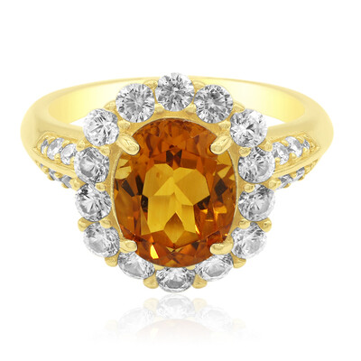 Anello in argento con Citrino Madeira