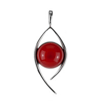 Ciondolo in argento con Ambra Rossa Colombiana