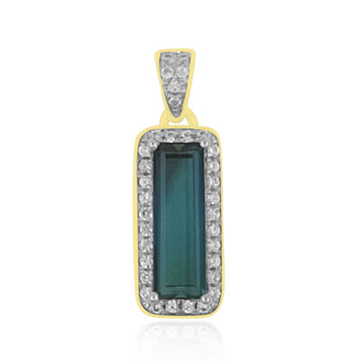 Ciondolo in oro con Indicolite Brasiliana