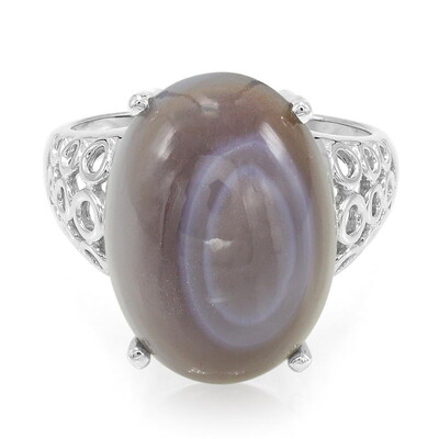 Anello in argento con Agata Botswana