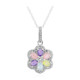 Collana in argento con Quarzo rosa pastello