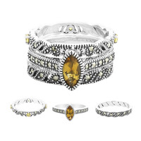 Anello in argento con Citrino