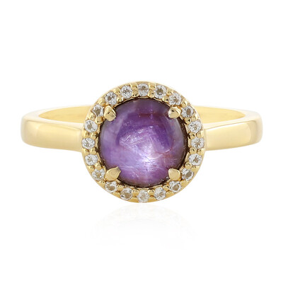 Anello in argento con Rubino Stellato Channapatna