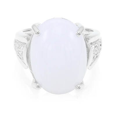 Anello in argento con Calcedonio Turco