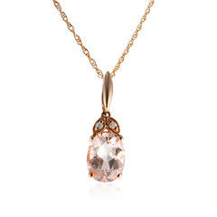 Collana in oro con Morganite AAA