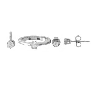 Parure in argento con Zircone