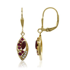 Orecchini in argento con Rubino