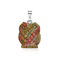Ciondolo in argento con Unakite