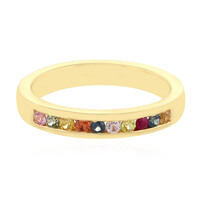 Anello in argento con Zaffiro Fancy