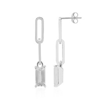 Orecchini in argento con Topazio Bianco
