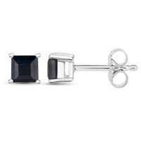 Orecchini in argento con Zaffiro Nero