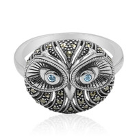 Anello in argento con Topazio Blu Cielo