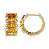 Orecchini in argento con Zaffiro Fancy