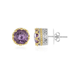 Orecchini in argento con Ametista Rose de France (Dallas Prince Designs)