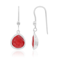 Orecchini in argento con Giada Rossa