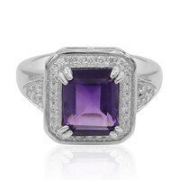 Anello in argento con Ametista Zambiana