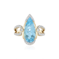 Anello in oro con Topazio Blu Svizzero (SUHANA)
