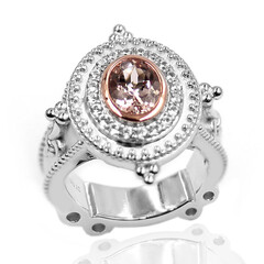 Anello in argento con Morganite (Dallas Prince Designs)