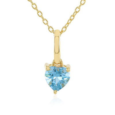 Collana in argento con Topazio Blu Svizzero