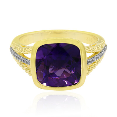 Anello in oro con Ametista Uruguay