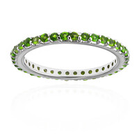 Anello in argento con Diopside Russo