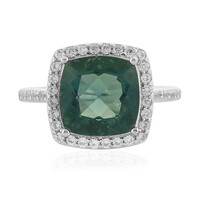 Anello in argento con Fluorite Petrolio del Belgio